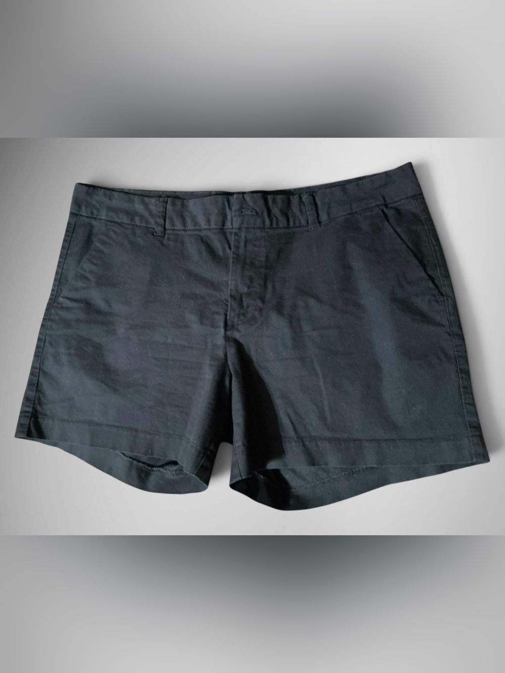 Gap Relaxed Girlfriend Shorts Women’s 16 Black Stretch Cotton 5” Inseam